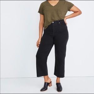 Madewell Plus Petite Slim Wide-Leg Jeans in Lunar Wash